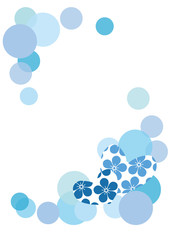 花とハートをモチーフにデザインした背景素材