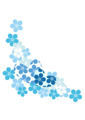 花とハートをモチーフにデザインした背景素材