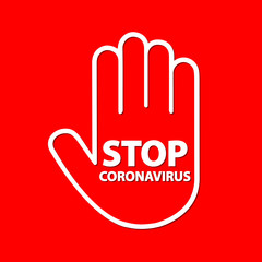 Stop sign warning of the danger of covid-2019 coronavirus