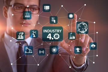 Modern industry 4.0 technical automation concept