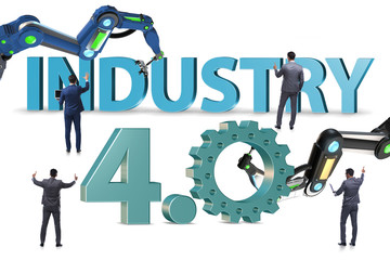 Fototapeta premium Modern industry 4.0 technical automation concept