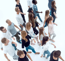 super team of young people confidently stepping forward.