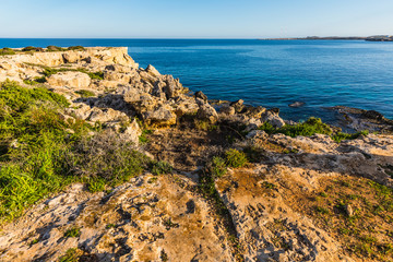 rocky soil in the area of Ayia Napa, Cyprus