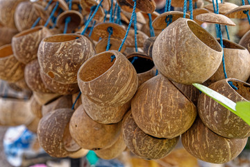 Fototapeta premium Coconut fruits handcraft