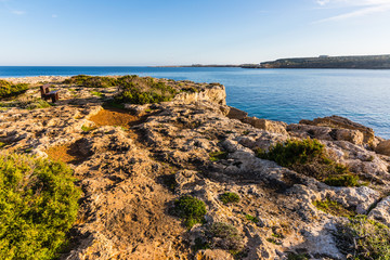 rocky soil in the area of Ayia Napa, Cyprus