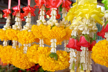 Fototapeta na wymiar Thai hand made flower arrangements