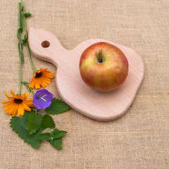 apple and flowers