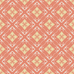 Background wallpaper with seamless floral pattern, vector illustration