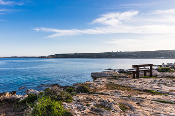 Obraz premium Konnos bay at sunset, Protaras, Cyprus
