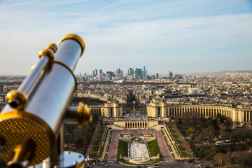 View of Paris city from Eiffel Tower