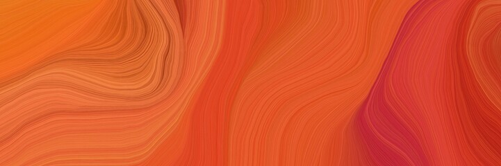 very creative banner with coffee, firebrick and coral color. curvy background design