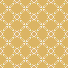 Naklejka premium Abstract seamless linear pattern on gold background, texture, vector image