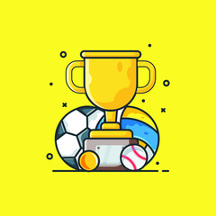  Champions Icon Design Illustrations Cartoon Style Suitable eb Landing Page, Banner, Flyer, Sticker, Wallpaper, Background
