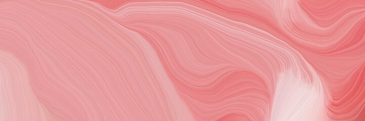 very landscape orientation graphic with waves. abstract waves design with dark salmon, pastel pink and light coral color