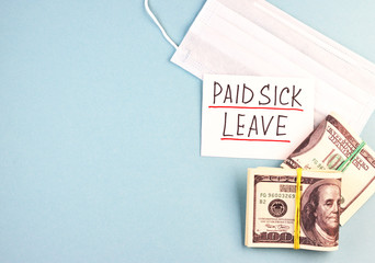 a sheet with the text paid sick leave