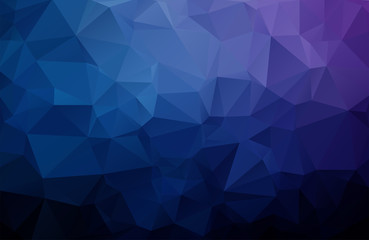 Abstract vector background from triangles. Background color is dark, blue. Gradient pattern for design decoration. Conceptual background eps10