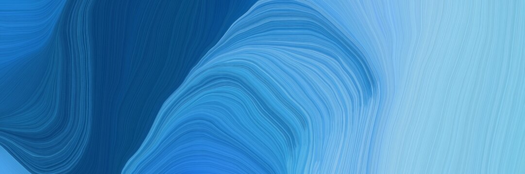 very futuristic banner background with steel blue, teal green and sky blue color. contemporary waves illustration © Eigens
