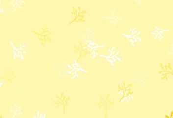 Light Yellow vector abstract pattern with sakura.