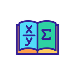 book math icon vector. book math sign. color isolated symbol illustration