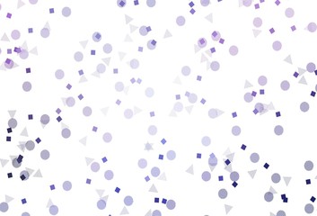 Light Pink, Blue vector background with polygonal style with circles.