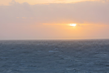 Fototapeta na wymiar HDR Ocean Seascape in Trafalgar on the South of Spain during sunset