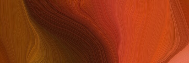 very beautiful futuristic banner with chocolate, very dark red and coffee color. abstract waves illustration