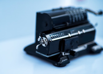 arithmometer, old and retro computer for mathematical calculations