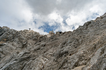 Beautiful hike and climb to the Zugspitze near Ehrwald and Eibsee, the highest mountain in Germany