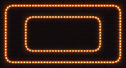 editable size and construction  bulbs frame christmas style