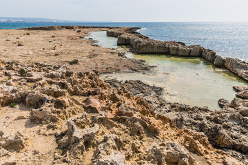 rocky soil in the area of Ayia Napa, Cyprus