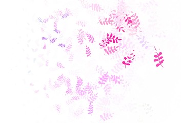Light Purple vector elegant pattern with leaves.
