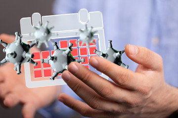 virus economic impact concept image.