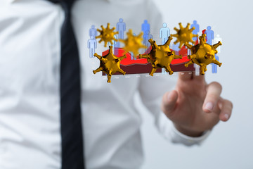 Coronavirus economic impact concept image.