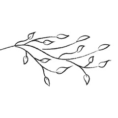 Spring flower. Hand drawn doodle element. - vector