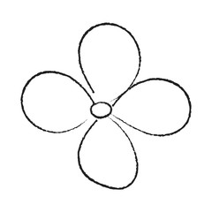 Spring flower. Hand drawn doodle element. - vector