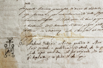 DETTAGLIO DI MANOSCRITTO ANTICO