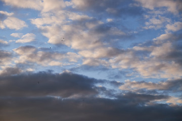 Sky background on sunset. Nature abstract composition