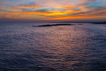 sea bay landscape at the twilight