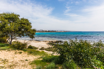 view from the beaches of Ayia Napa, Cyprus