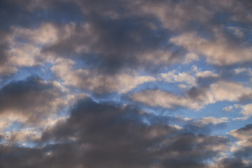 Fototapeta premium Sky background on sunset. Nature abstract composition