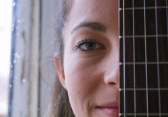 Girl with her instrument 