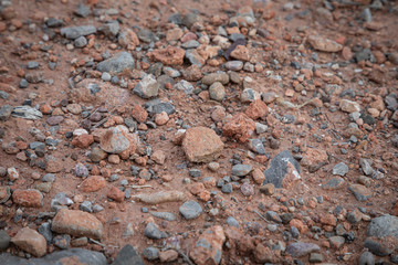 multi-colored gravel and stones underfoot