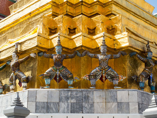 Demon Guardian in Wat Phra Kaew Bangkok Thailand.