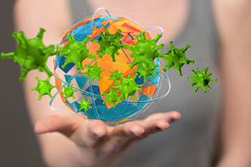 epidemic coronavirus 2019-nCoV, Novel Coronavirus Alert outbreak . Virus Covid 19-NCP. Spread of...