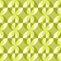 Rounded geometric forms. Abstract vector seamless pattern.