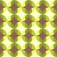 Rounded geometric forms. Abstract vector seamless pattern.