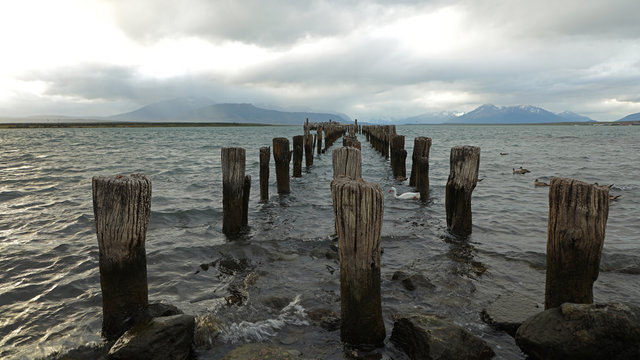 Muelle Gaffos, Canal de Se&ntilde;oret, Punta Arenas, Chile