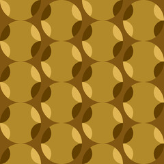 Rounded geometric forms. Abstract vector seamless pattern.