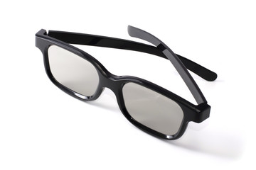 black plastic sun protective 3d glasses