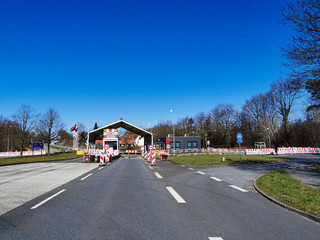 Fototapeta na wymiar Grenzügergang Pattburg / Dänemark geschlossen
